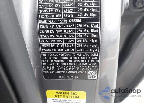 2021 Jaguar E-Pace 300 Sport P300 Awd Automatic z USA, uszkodzony, nr VIN SADF12GX8M1023505